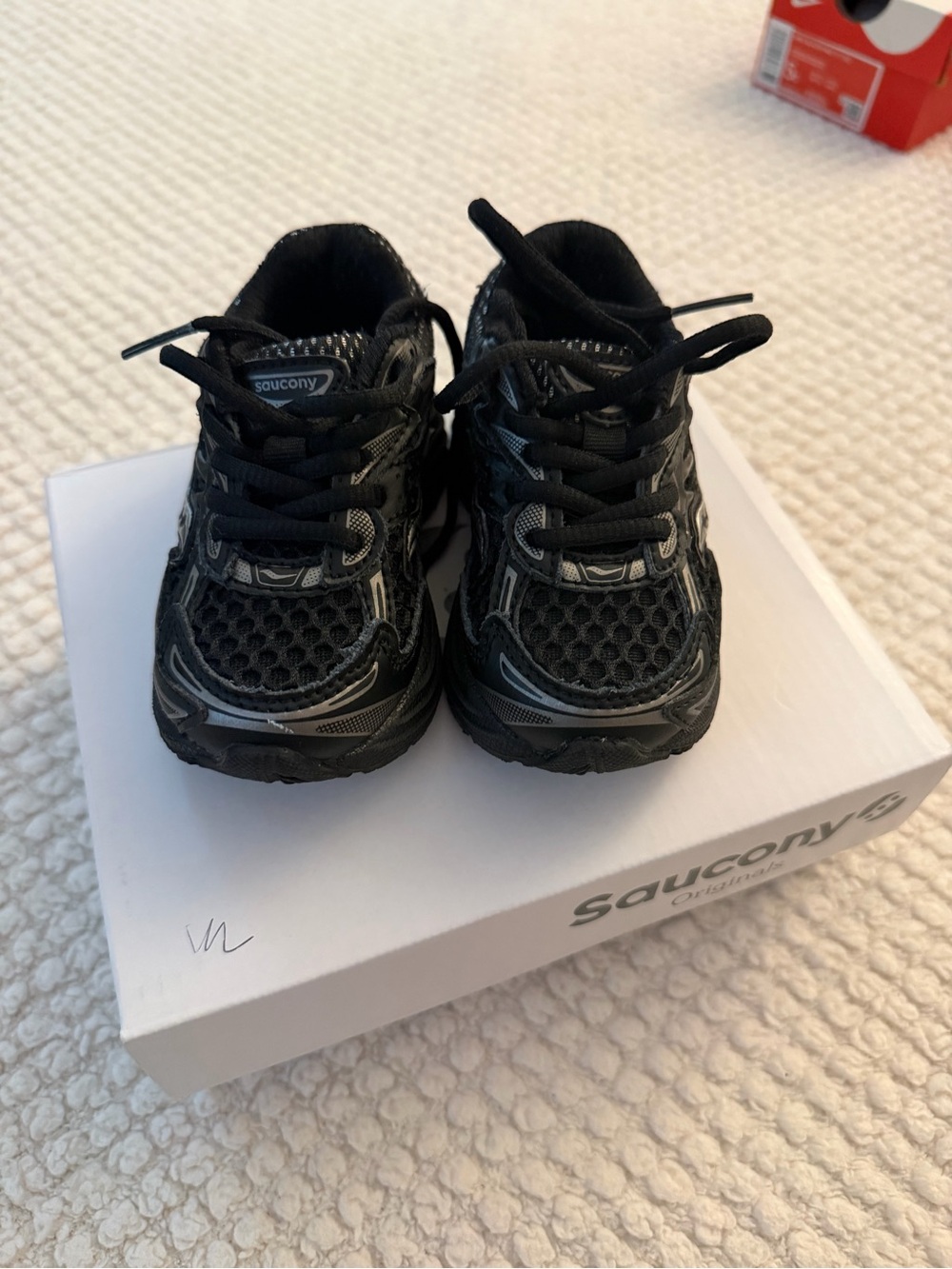 Saucony Kids Black and Gray Athletic Sneakers